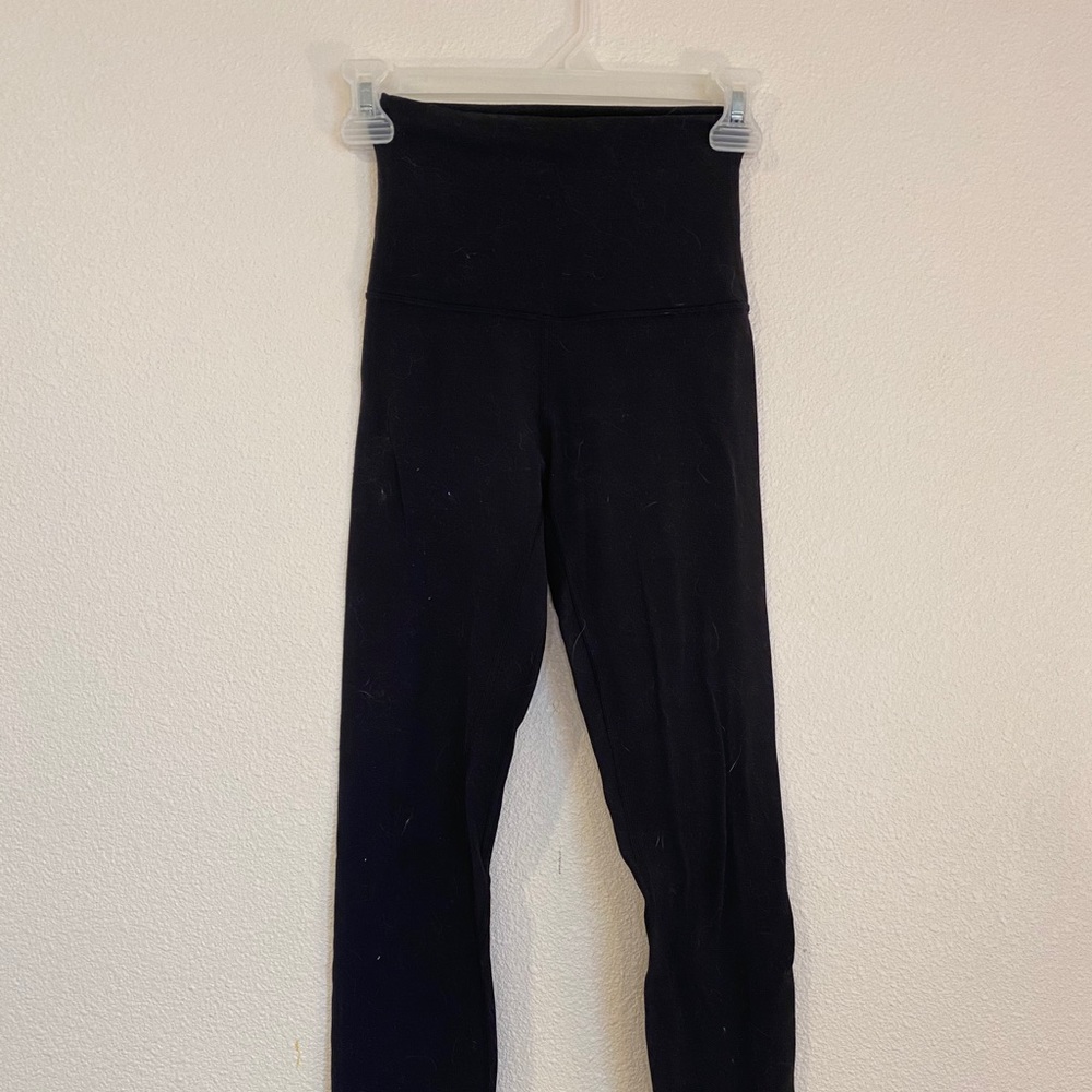 High waisted black lululemon leggings size 2 28”